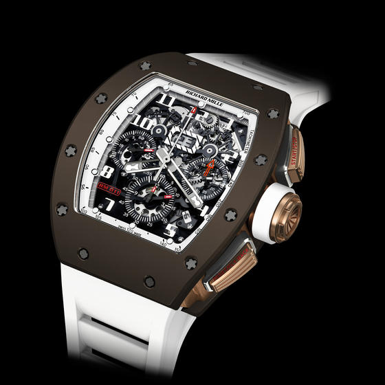 Richard Mille RM 011 RM 011 Flyback Chronograph Brown Ceramic replica watch - Click Image to Close